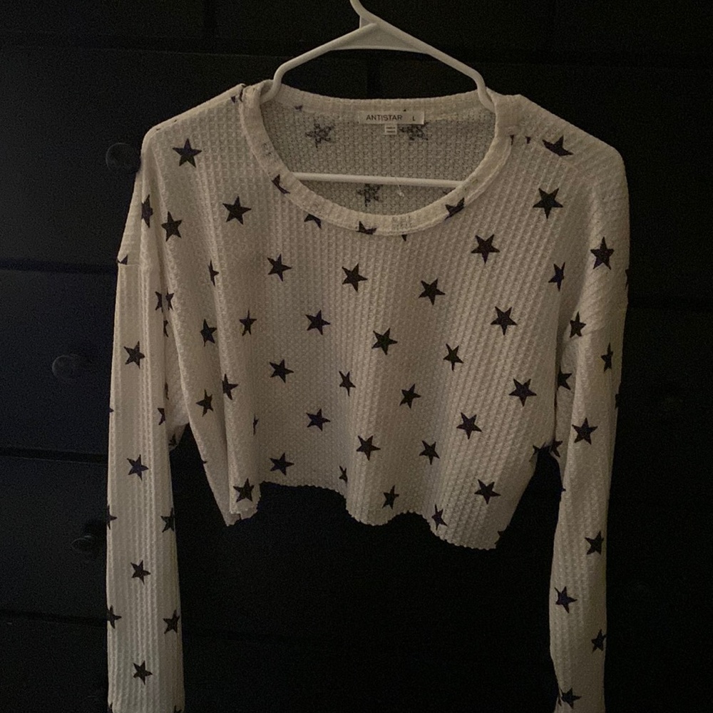 Anitstar long sleeve crop top size l